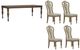 Liberty Furniture Magnolia Manor 5-Piece Ivory/Weathered Bisque Rectangular Table Set-0