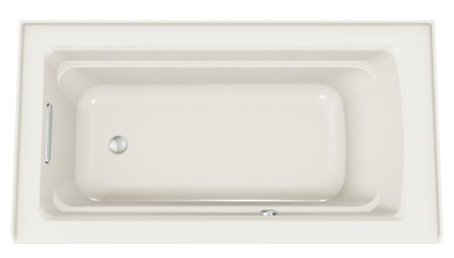 KOHLER® Archer® Biscuit 72" x 36" Alcove Heated BubbleMassage™ Air Bath - Left Drain-2