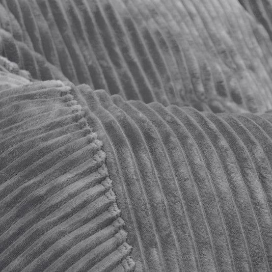 CordaRoy's® Gray Plush Corduroy Full Bean Bag-1