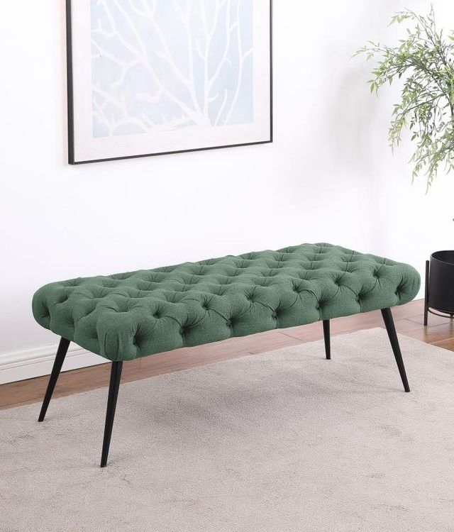 Coaster® Ella Teal Upholstered Bench-4