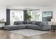 Homelegance® Traverse 2-Piece Plush Gray Modular Sectional with Ottoman-1