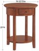 Whittier Wood® Furniture McKenzie Glazed Antique Cherry Round Side Table-2