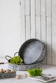 A & B Home Grey Round Trays -4
