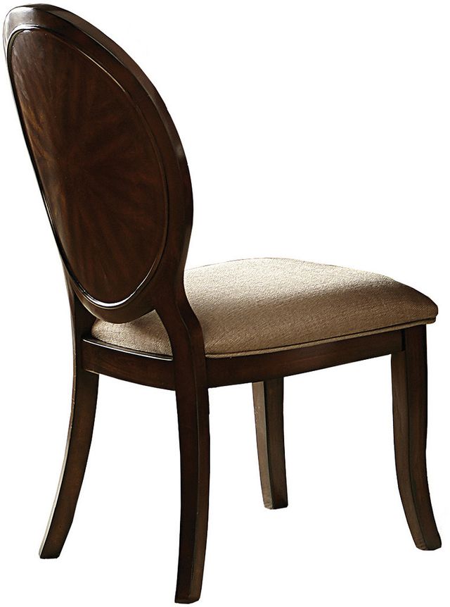 Mazin Furniture Delavan Cherry Brown/Neutral Side Chair with Oval Back-2