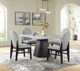 Elements International Edison 5-Piece Black/Light Gray/White Dining Set-4