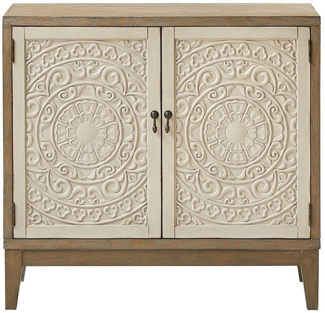 Olliix by Madison Park Reclaimed Walnut/Antique Cream Cowley Accent Chest-0