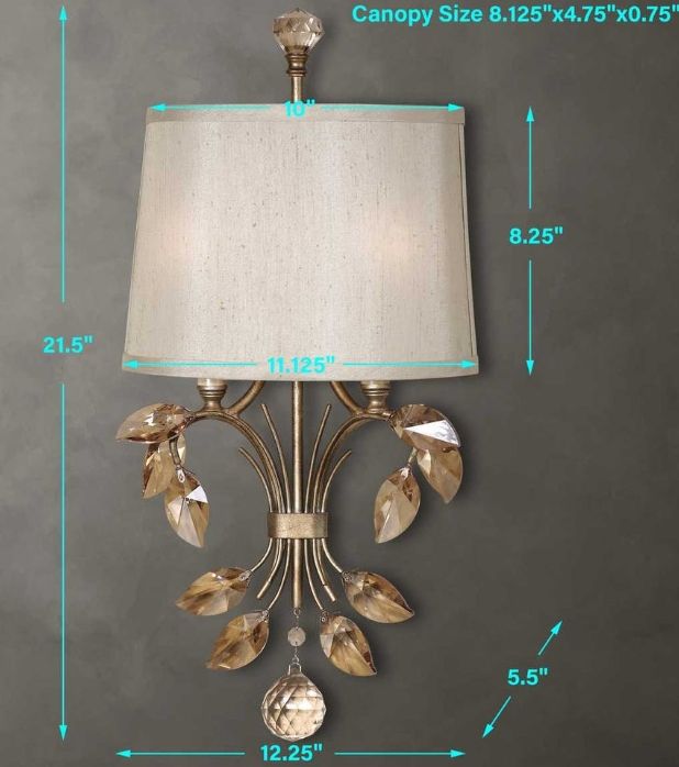 Uttermost® Alenya Gold Wall Sconce Light-2