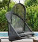 Furniture of America® Crush Dark Gray Fabric/Metal Outdoor Swing Chair-0