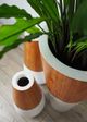 Le Present Lux Natura White And Wood 36" Planter-3