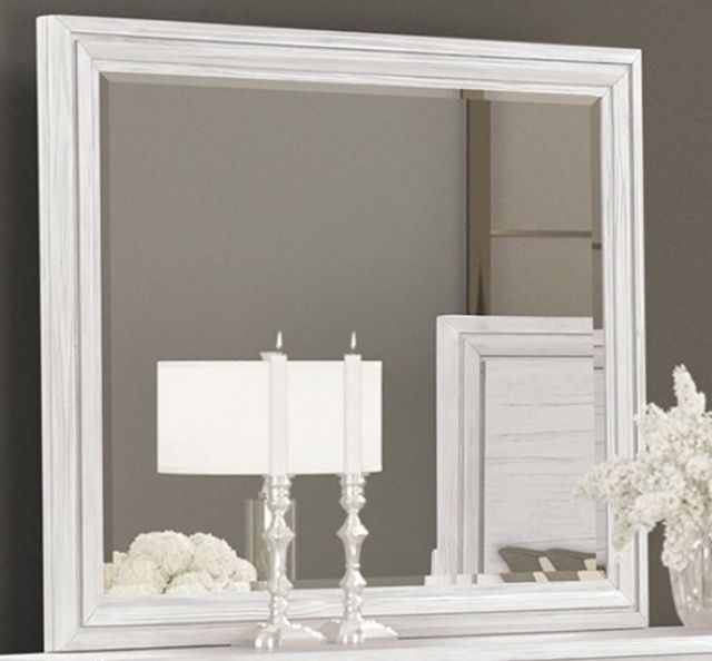 Furniture of America® Basilone Rustic White Dresser Mirror-0