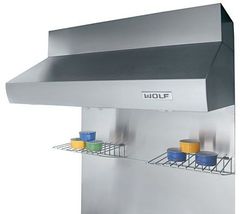 Wolf® 54" Stainless Steel Backsplash with Warming Racks