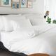 Cariloha 3-Piece Bamboo Sateen White Queen Duvet Cover Set-0