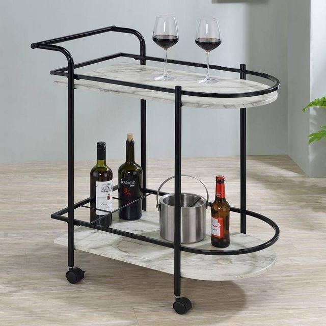 Coaster® Desiree Black Rack Bar Cart-5