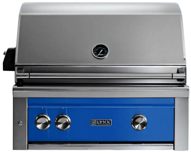 LYNX® Professional 2-Burner Pacific Blue Built-In Natural Gas Grill with Rotisserie-0