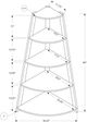 Monarch Specialties Inc. Dark Taupe Corner Accent Etagere-2