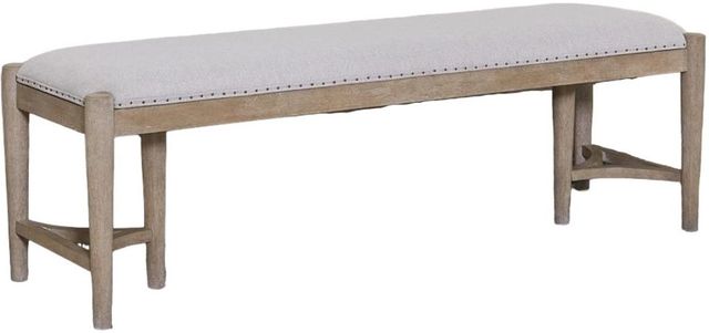 Bernards Citrus Heights Beige/Brown Bench-0