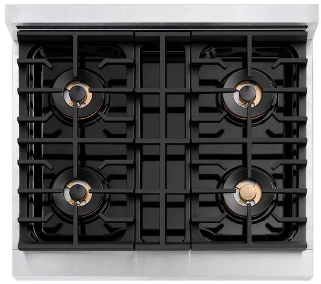 ZLINE Paramount 30" 4.2 cu. ft. Satin Stainless Steel Paramount Dual Fuel Range with 4 Burner DuoPro™ Cooktop and Electric Convection Oven-3