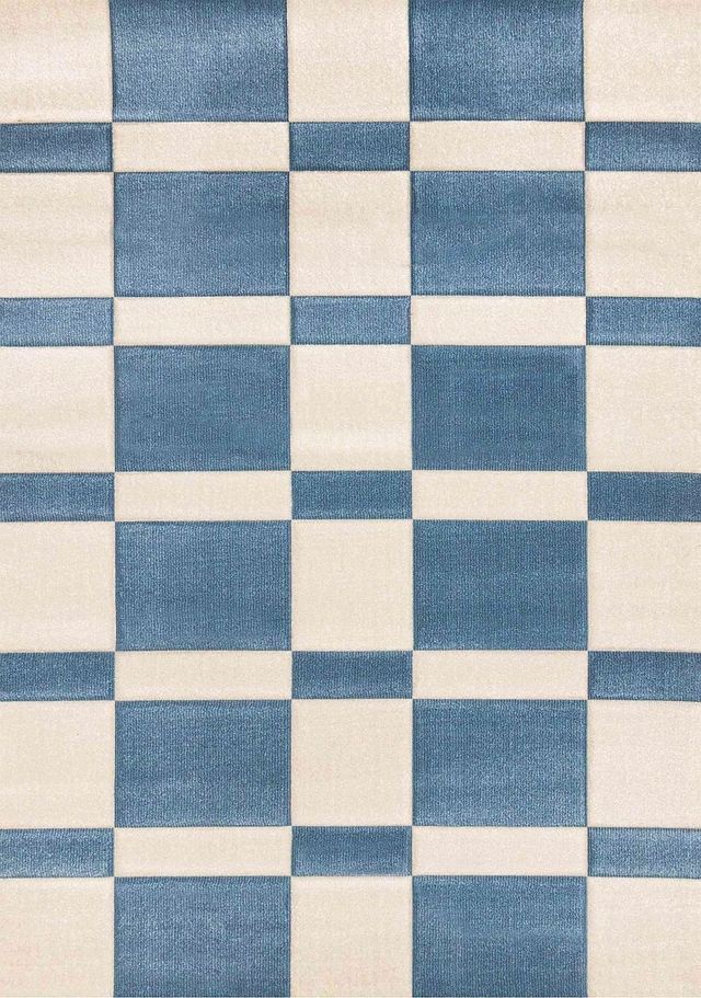 Kalora Interiors Folio Blue/White 5'x8' Area Rug-0