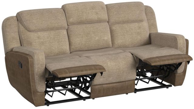 Elements International Hornet Rancho Beige Manual Reclining Sofa-4