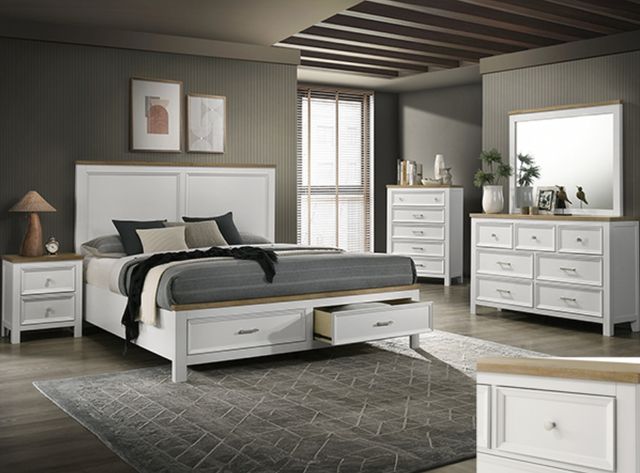 Crown Mark Aston White Nightstand-1
