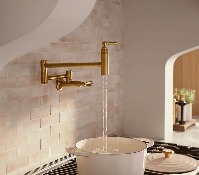 KOHLER® Edalyn™ by Studio McGee Vibrant Stainless Wall-Mount Pot Filler-3