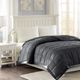 Olliix by Madison Park Charcoal All Season Hypoallergenic Microfiber Down Alternative Full/Queen Windom Blanket-5