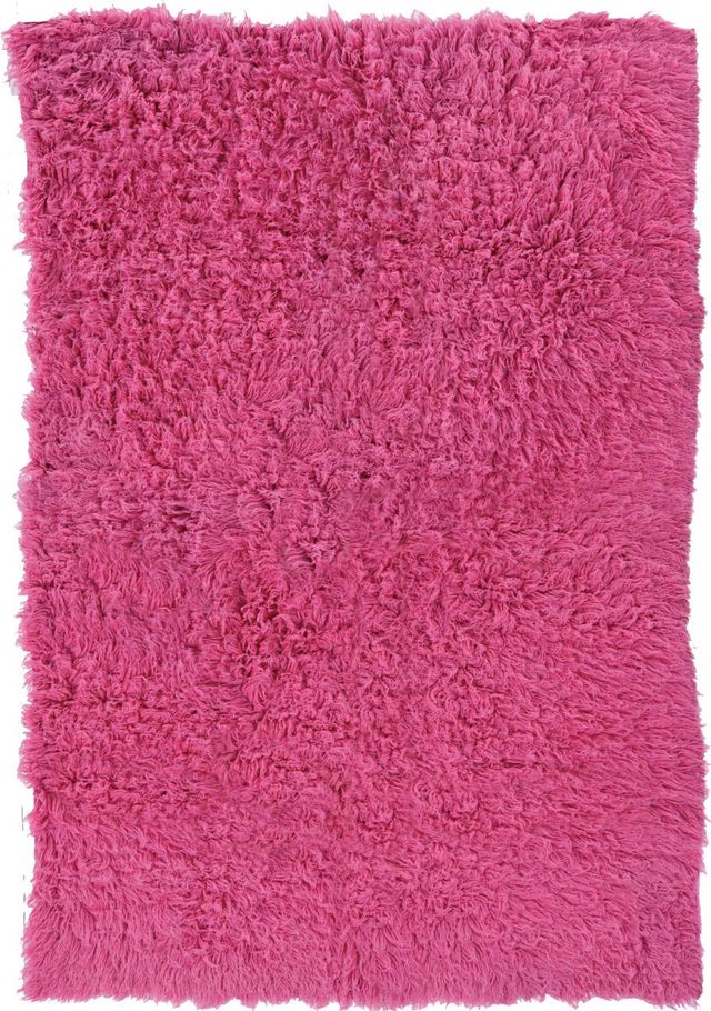 Linon Flokati Fuchsia 5'x8' Area Rug-0