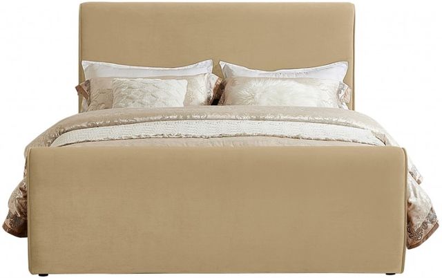 Meridian Furniture Sloan Camel King Upholstered Panel Bed-1
