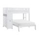 Homelegance Rowan & Rue White Twin/Full Loft Bunk Bed with Hidden Desk and Storage-0