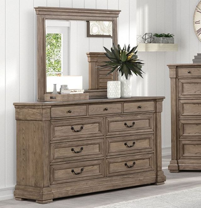 Furniture of America® Sheringham 4-Piece Weathered Gray Queen Bedroom Set-3