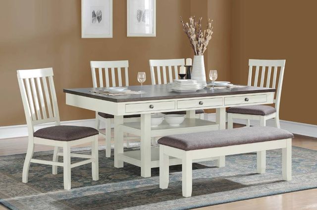Urban Styles Furniture Chelsea 6-Piece Gray/White Dining Set-0