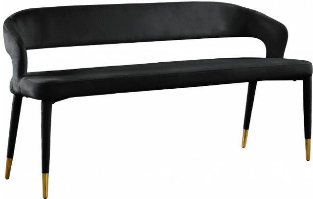 Meridian Furniture Destiny Black Velvet Bench-0