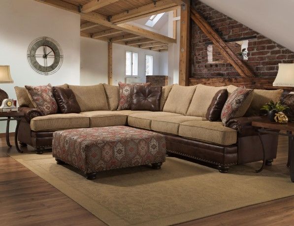 Albany Industries Yellowstone Chocolate Cocktail Ottoman-1