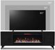 Legends Home Real Cozy Malibu Seal Skin Black 78'' Fireplace Console-5