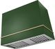 La Cornue Cornufé Loge 44" Brands Hatch Green Wall Mounted Range Hood with Brushed Brass Trim-0