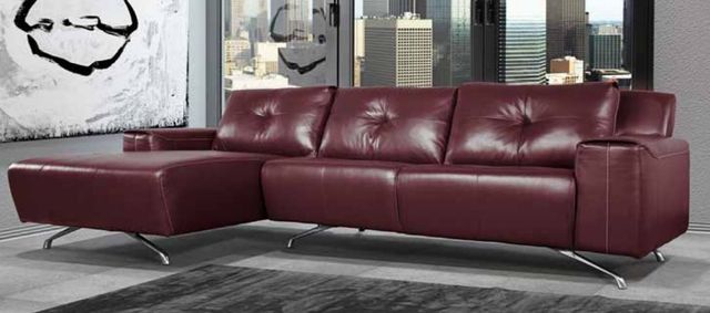 Fornirama 790 2-Piece Burgundy Sectional Set-1