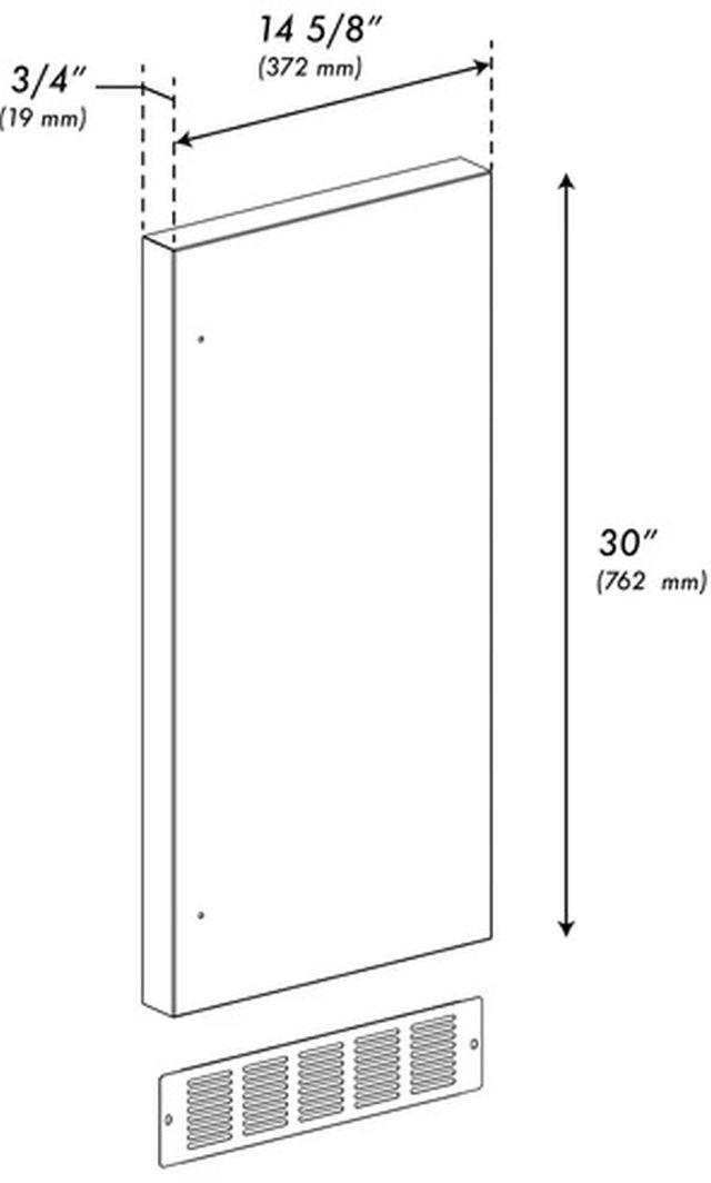 ZLINE 15" Black Stainless Steel Touchstone Ice Maker Door Panel  -1