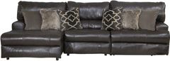 Catnapper® Como 3-Piece Chocolate Left Arm Facing Manual Reclining Sectional