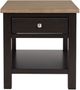 Signature Design by Ashley® Drazmine Brown 24" End Table with Dark Chocolate Base-1