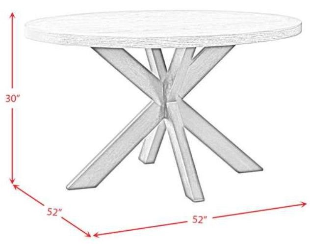 Elements International Axel Light Gray Dining Table with Espresso Base-2