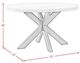 Elements International Axel Light Gray Top Dining Table with Espresso Base-2