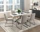 Homelegance® Benito White Dining Table with Black Base-1