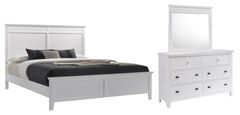American Wholesale Furniture Cottage Bay 3-Piece White Queen Bedroom SEt