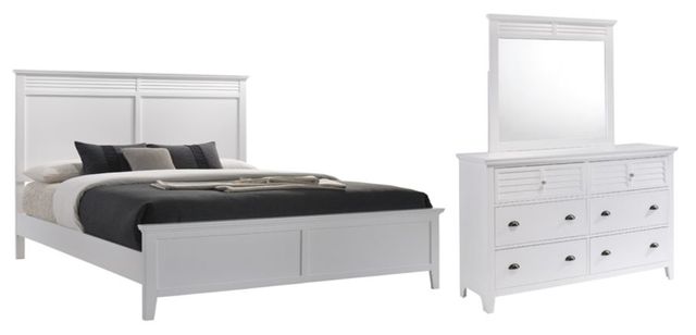 American Wholesale Furniture Cottage Bay 3-Piece White Queen Bedroom Set-0