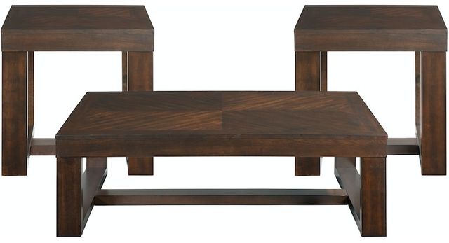 Elements International Hardy 3-Piece Cherry Occasional Table Set-0