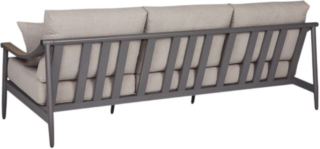 Signature Design by Ashley® North Island Gray/White Aluminum Outdoor Sofa-3
