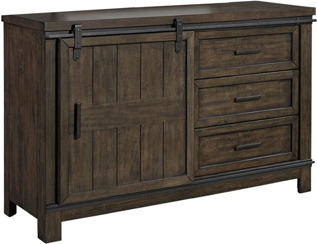 Liberty Furniture Thornwood Hills 3-Piece Rock Beaten Brown Twin Youth Bookcase Bedroom Set-4