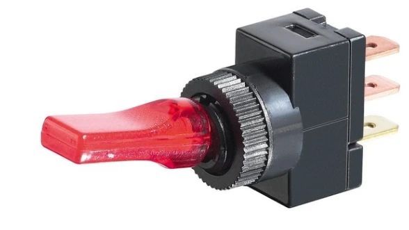 RadioShack 12 VAC Illuminated Red Toggle Switch-0