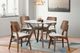 New Classic® Home Furnishings Oscar 5-Piece Clear/Natural/Walnut Counter Table Set-1