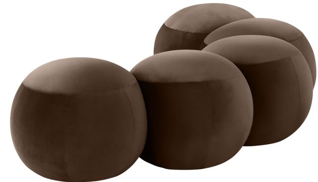 Meridian Furniture Apollo Brown 75" Velvet Upholstered Bench-2
